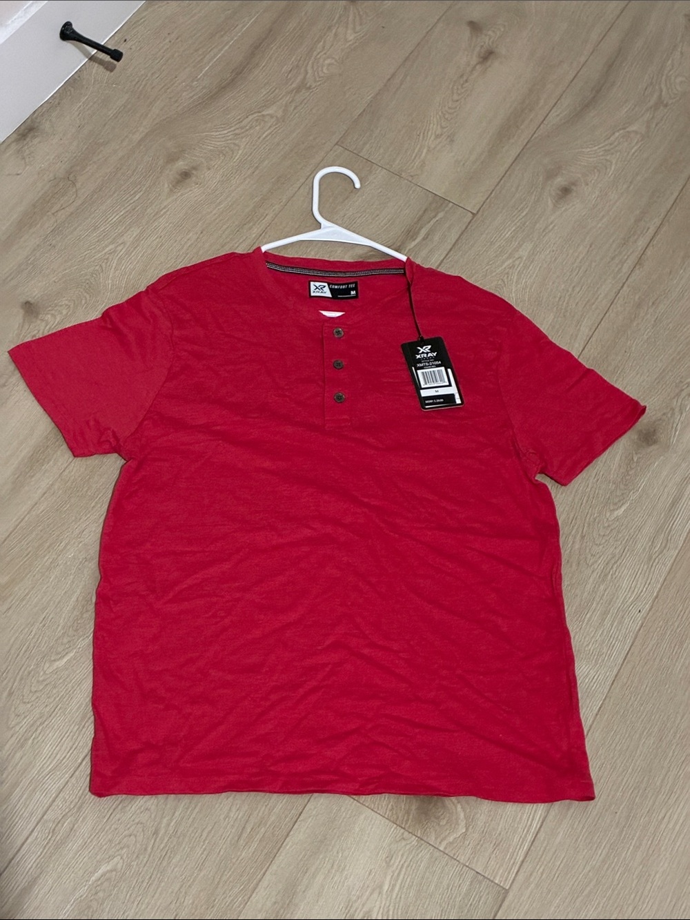 Xersion Men’s Red Short-Sleeve Button Henley